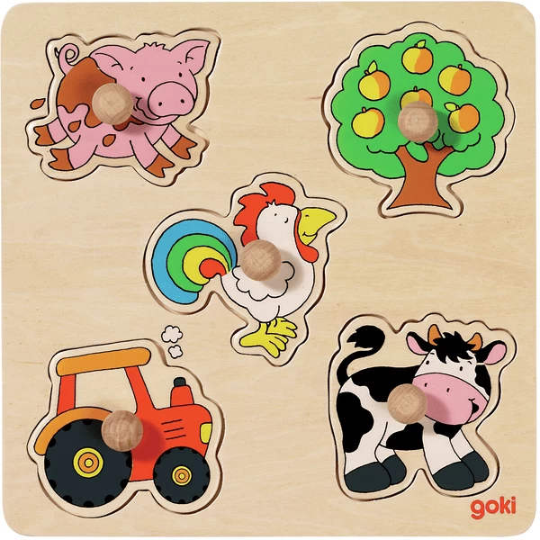 Goki Basic Steckpuzzle Auf Dem Land, 5 Teile 1 Goki Basic Steckpuzzle Auf Dem Land, 5 Teile