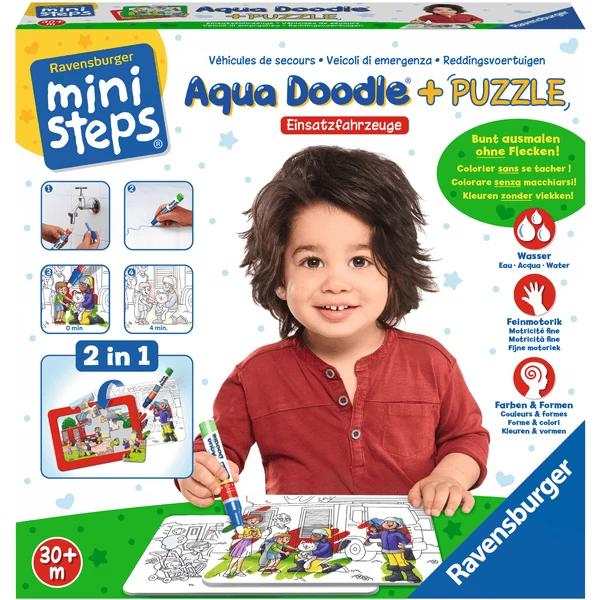 Ravensburger Ministeps® Aqua Doodle® Puzzle: Einsatzfahrzeuge 1 Ravensburger Ministeps® Aqua Doodle® Puzzle: Einsatzfahrzeuge