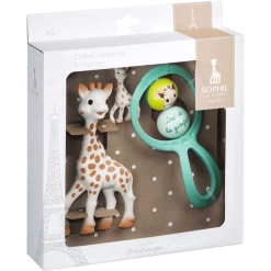 VULLI Sophie La Girafe® Geschenkset Zur Geburt Mit Sophie La Girafe®, 1 Rassel Swing, 1 Schlüsselanhänger