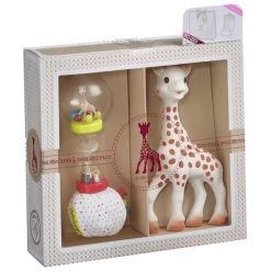 VULLI Sophie La Girafe® Willkommensgruß Set Nr. 4 Sophie La Girafe® + Rassel